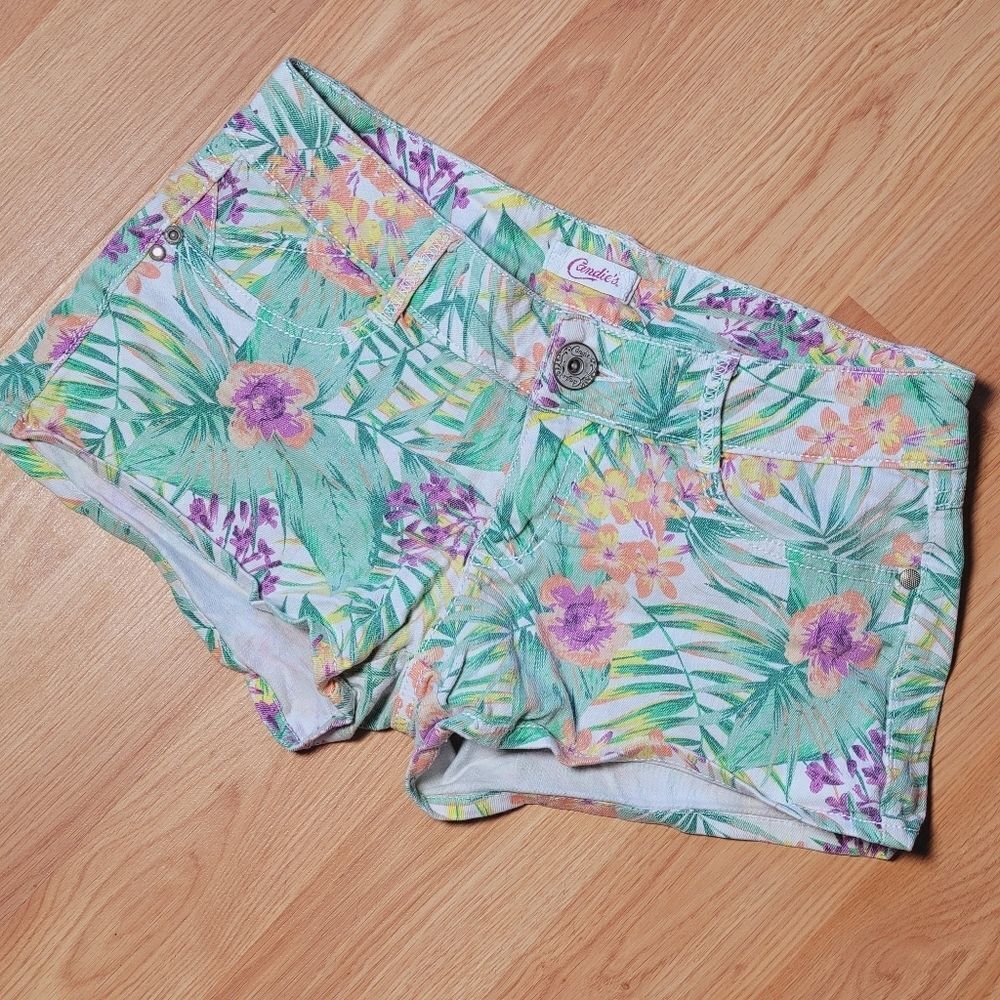 Candie's Tropical Print Midrise Shorts Size 5